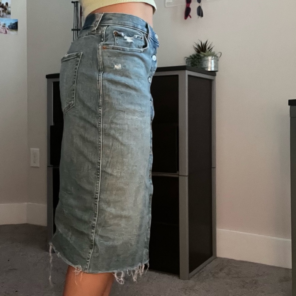 Midi denim Abercrombie skirt - Picture 2 of 6